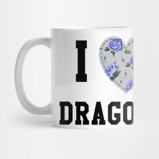 I heart Dragons (black ink) Mug